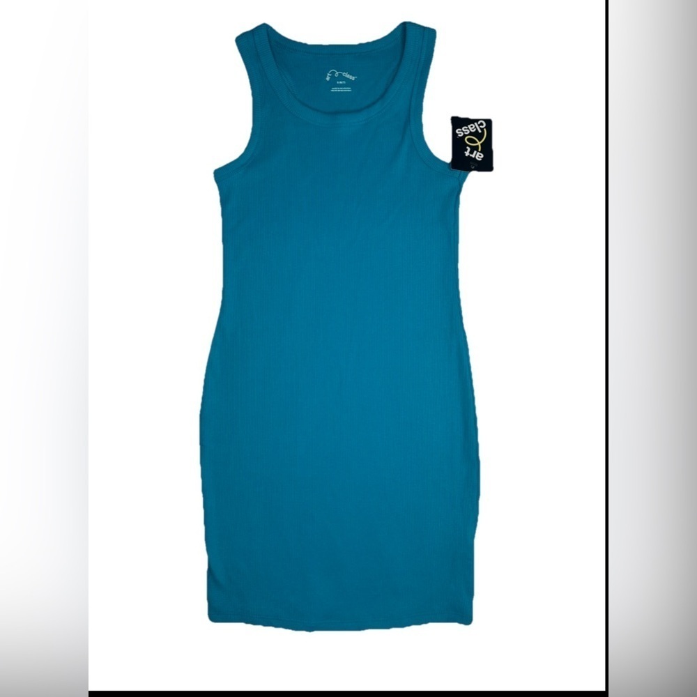 ART CLASS Tank Mini Dress Girls Sizes Turquoise Mood Mid Length